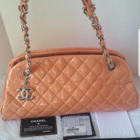 Chanel Mademoiselle Melon Orange Patent Leather - Picture 5 of 8